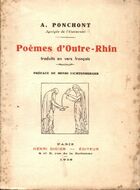  Achetez le livre d'occasion Poèmes d'Outre-Rhin sur Livrenpoche.com 
