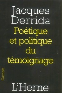  Achetez le livre d'occasion Poétique et politique du témoignage de Jacques Derrida sur Livrenpoche.com 