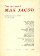  Achetez le livre d'occasion Pour en revenir à Max Jacob sur Livrenpoche.com 