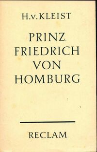  Achetez le livre d'occasion Prinz Friedrich von Hombourg de Heinrich Von Kleist sur Livrenpoche.com 