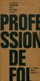  Achetez le livre d'occasion Profession de foi du vicaire savoyard de Jean-Jacques Rousseau sur Livrenpoche.com 