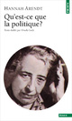 Achetez le livre d'occasion Qu'est-ce que la politique? de Hannah Arendt sur Livrenpoche.com 