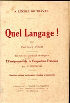  Achetez le livre d'occasion Quel langage ! l'enseignement de la composition sur Livrenpoche.com 