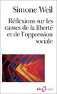  Achetez le livre d'occasion Réflexions sur les causes de la liberté et de l'oppression sociale de Simone Weil sur Livrenpoche.com 