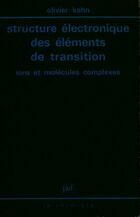  Achetez le livre d'occasion Structure électronique des éléments de transition sur Livrenpoche.com 