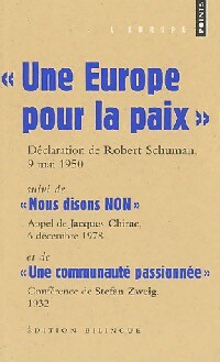 Achetez le livre d'occasion Une Europe pour la paix de Robert Zweig sur Livrenpoche.com 
